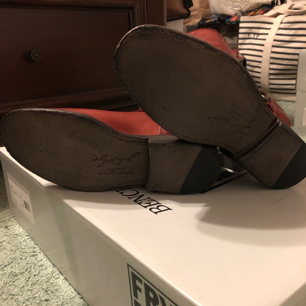 Frye Phillip Harness Tall Burnt Red - Picture 7 of 8